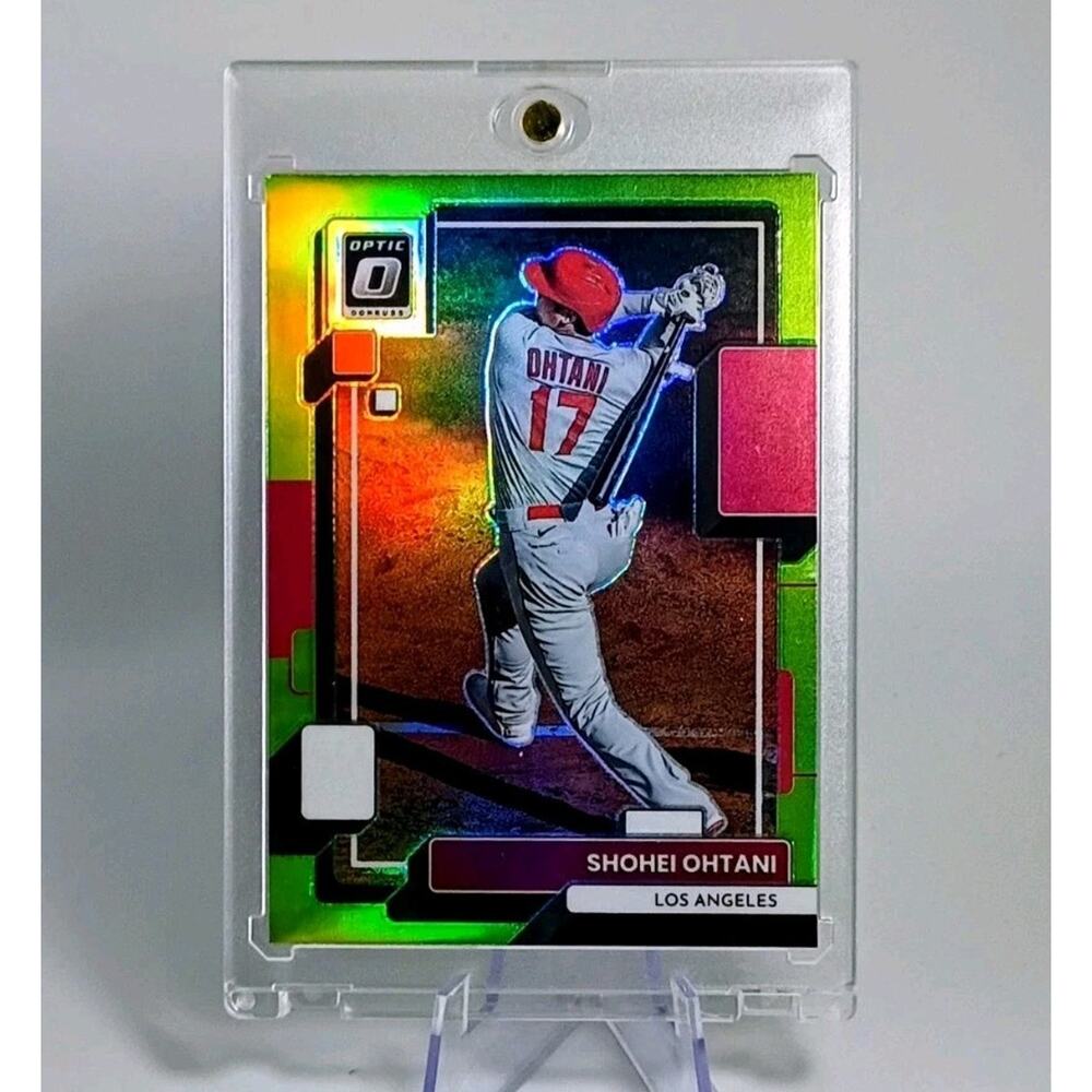 Shohei Ohtani #141 Panini Donruss Optic Lime Green Prizm 2022